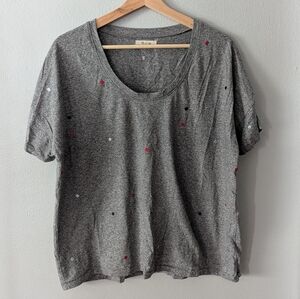 Madewell Embroidered U-Neck Tee Size L